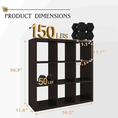 WannabeMyself【2026 Wooden Thick Frame】 9 Cube Storage Organizer - Image 2