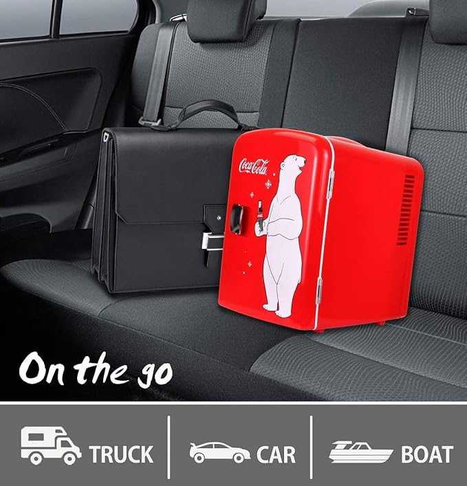 Coca Cola Polar Bear Mini Fridge Compact and Cute Refrigerator - Image 8