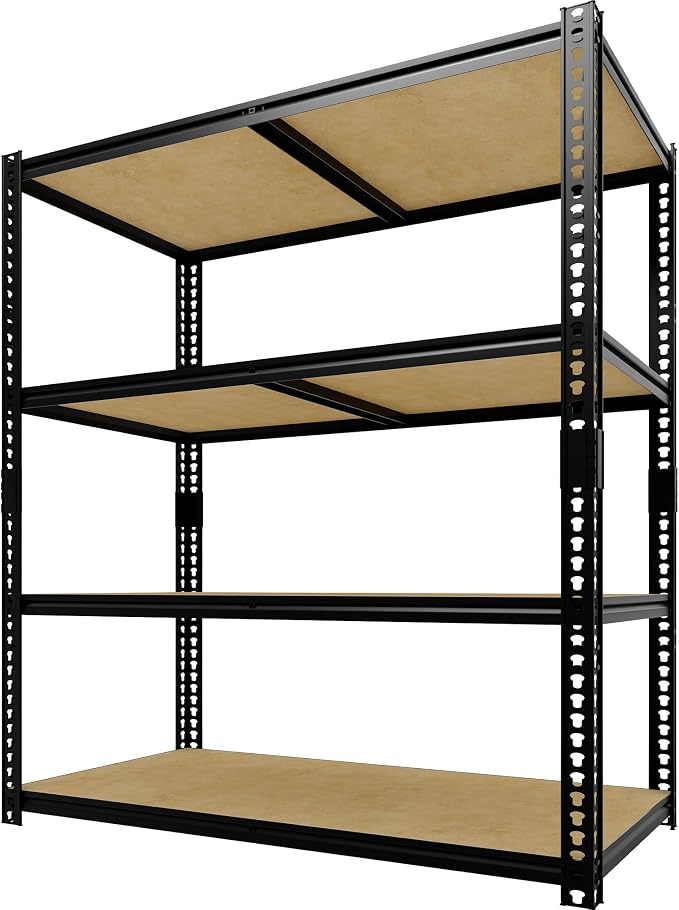 Heavy Duty Garage Storage Shelves, 2400 Lbs Capacity, 4-Tier Adjustable Storage by Unknown