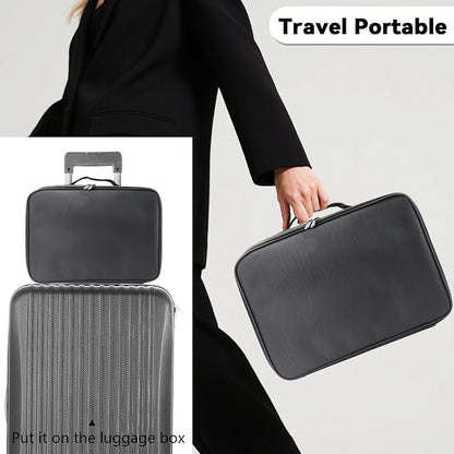 Travel Makeup Bag Makeup Cosmetic Train Case Organizer Portable Storage Bag - Image 7