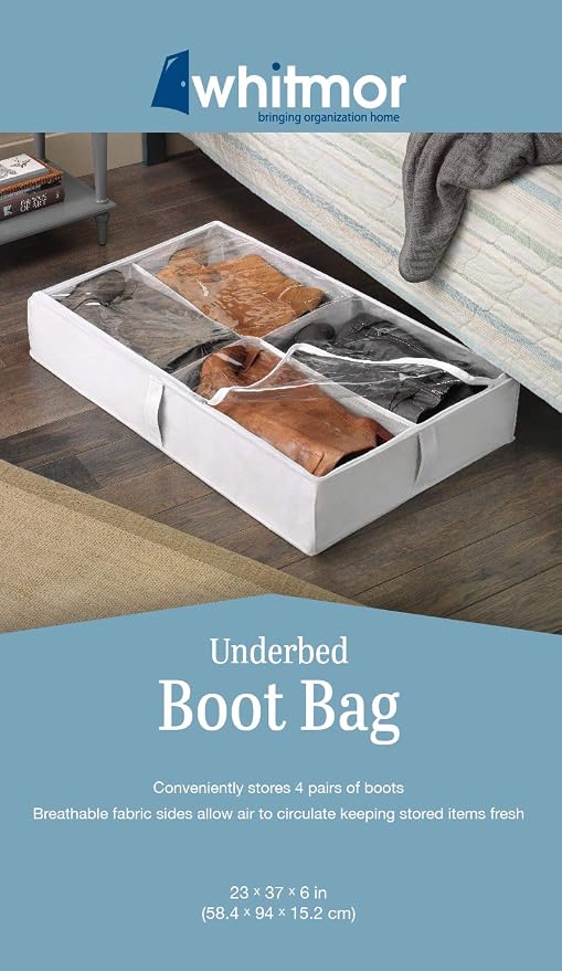 Whitmor Underbed Boot Bag, 4 Section - Image 4