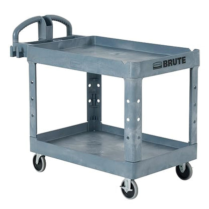 Rubbermaid Commercial Products BRUTE Heavy Duty 2-Shelf Utility/Service Cart by RubbermaidCommercialProducts