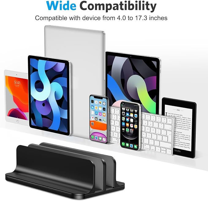 OMOTON Vertical Laptop Stand, Desktop Aluminum Mac Book Stand - Image 3