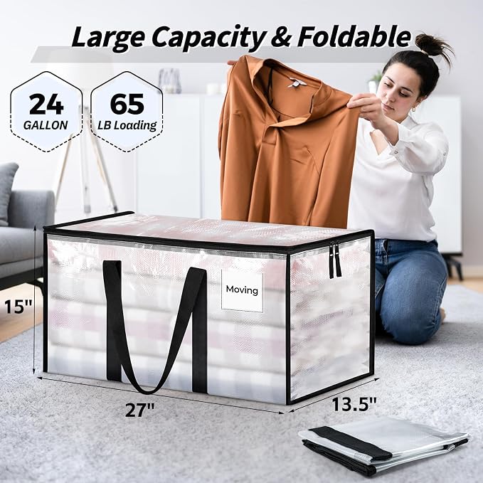 16 Pack Extra Large Heavy Duty Moving Bags, Reinforced Handles & Heavy-Duty - Image 2
