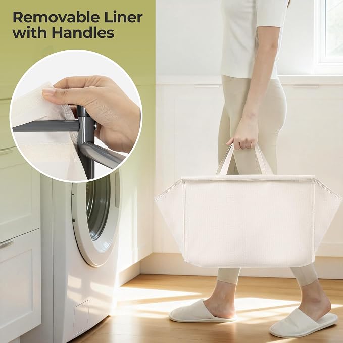 180L 4-Tier Rolling Laundry Hamper - Image 5