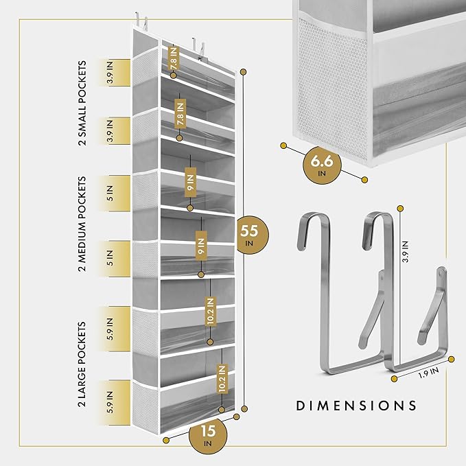 HOMELUX THEORY Over The Door Organizer Hanging - Image 2