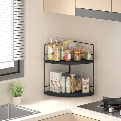 ZGO 2-Tier Bathroom Counter Organizer, Corner and Makeup Organizer - Image 6