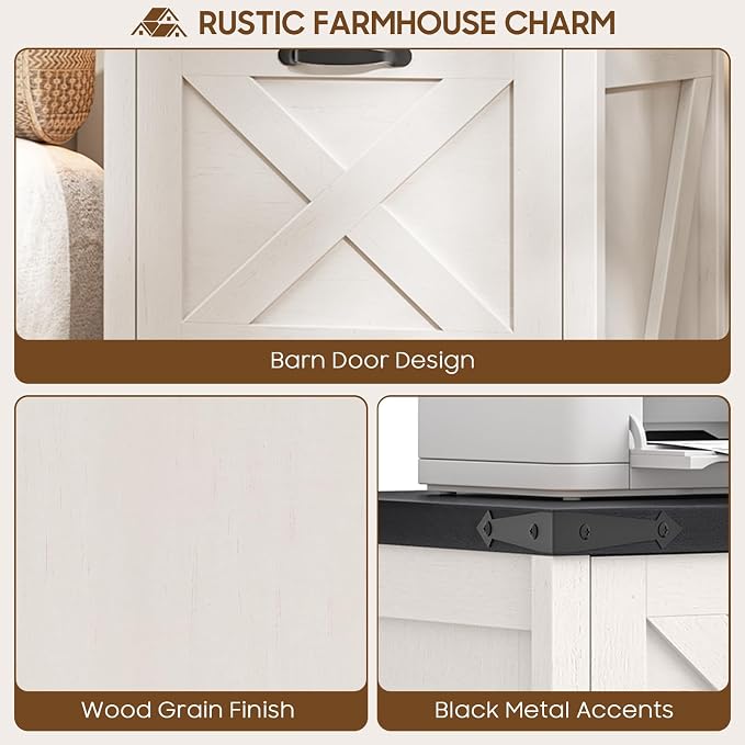 Farmhouse File Cabinet with 2 Drawers - Image 7