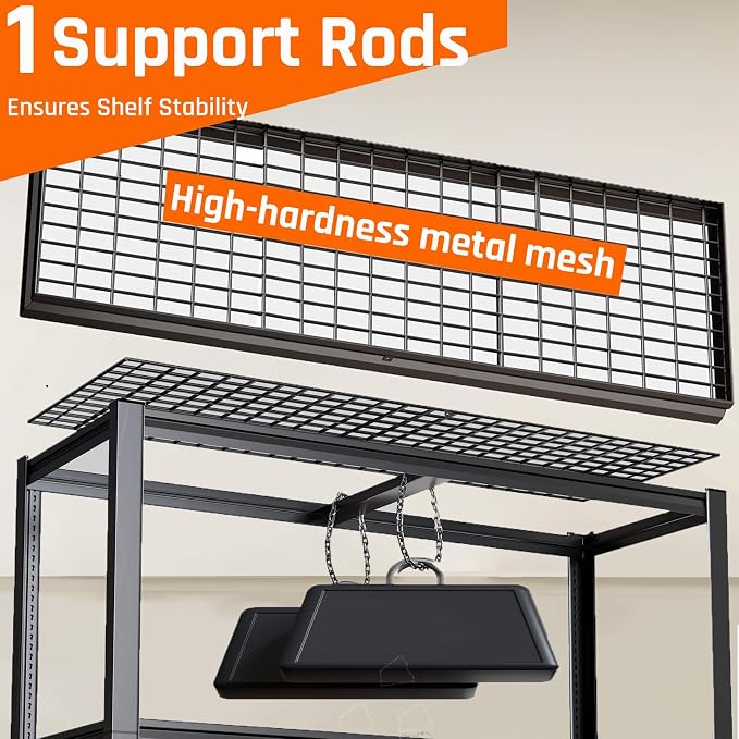 27" D Storage Shelves, Garage Shelving Heavy Duty Metal Adjustable Garage - Image 5