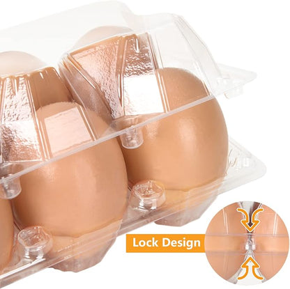 100PCS Plastic Egg Cartons Bulk 2x3 Egg Holders Style Holds 6 Eggs - Image 5