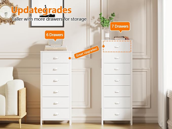 Furnulem White Tall Dresser for Bedroom - Image 7