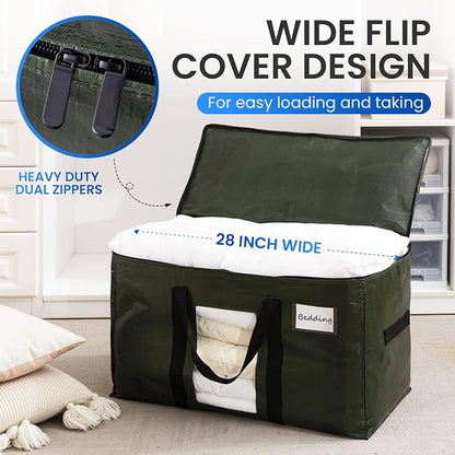 TAILI 8 Pack Green Extra Large Storage Bags, Heavy Duty Totes - Image 5