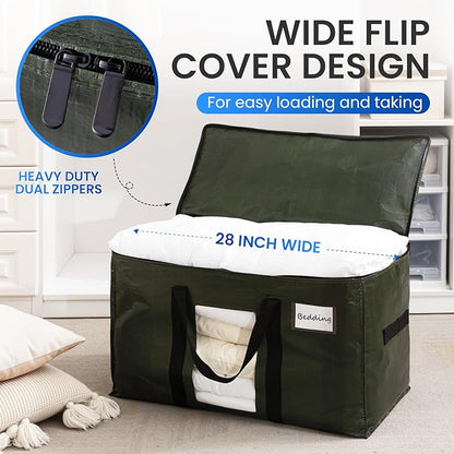 TAILI 10 Pack Green Extra Large Storage Bags, Heavy Duty Totes - Image 5