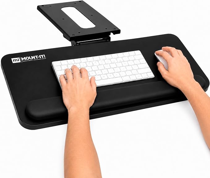 Mount-It! Under Desk Keyboard Tray, Slide-Out Keyboard Drawer - Image 8