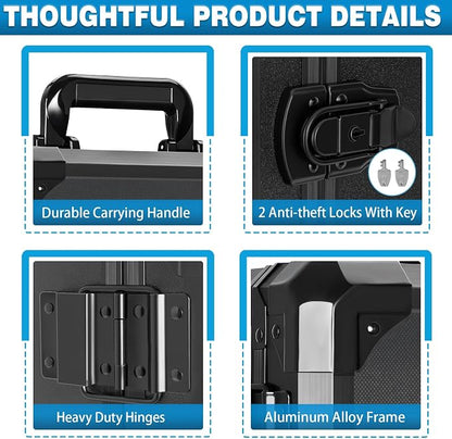Miniatures Storage Case Miniatures Transport Case Aluminum Alloy Frame Display - Image 4