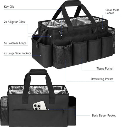 Cleaning Caddy Bag, Extra Large Cleaning Supplies Organizer - Image 3