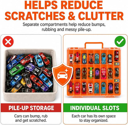 Toy Car Storage Case for Hot Wheels for Matchbox Cars, 48-Slot Organizer | - Image 4