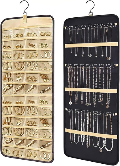 Bloss Hanging Jewelry Organizer-48 Pockets Dual-Sided Hanging Jewelry by Bloss
