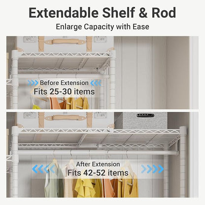 VIPEK X3 Plus Large Expandable Closet Rack Adjustable from 5'10" to 8'8" - Image 6