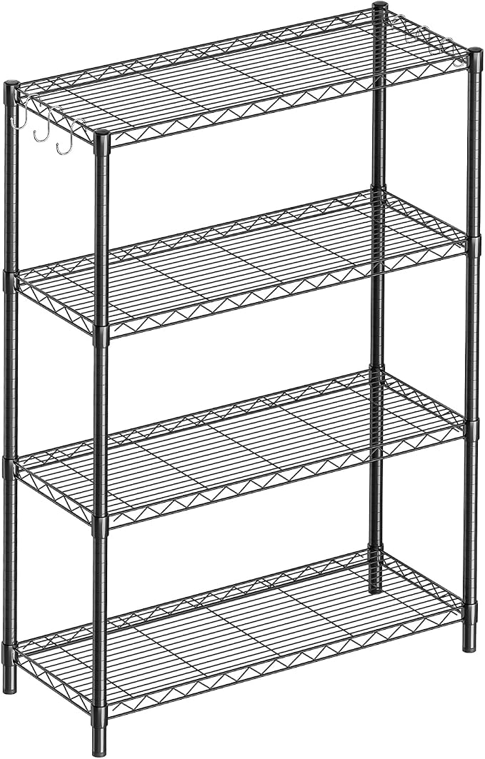 Guan River 4-Shelf Adjustable Metal Wire Shelving, Sturdy and Durable, Storage by GuanRiver