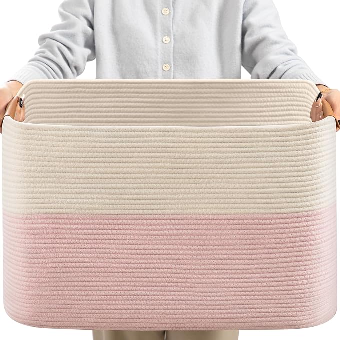 danpinera Large Woven Basket 25’’*16’’*16’’ Rectangle Woven Baskets by danpinera