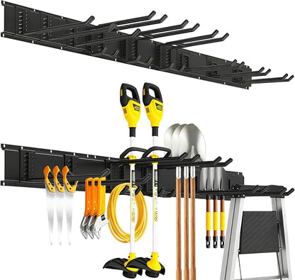 Garage Tool Organizer Wall Mount, 48inch Heavy-Duty Garage Storage System and by Unknown
