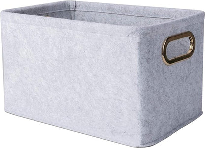 Collapsible Storage Bins Foldable Felt Fabric Storage Basket Organizer Boxes by Unknown