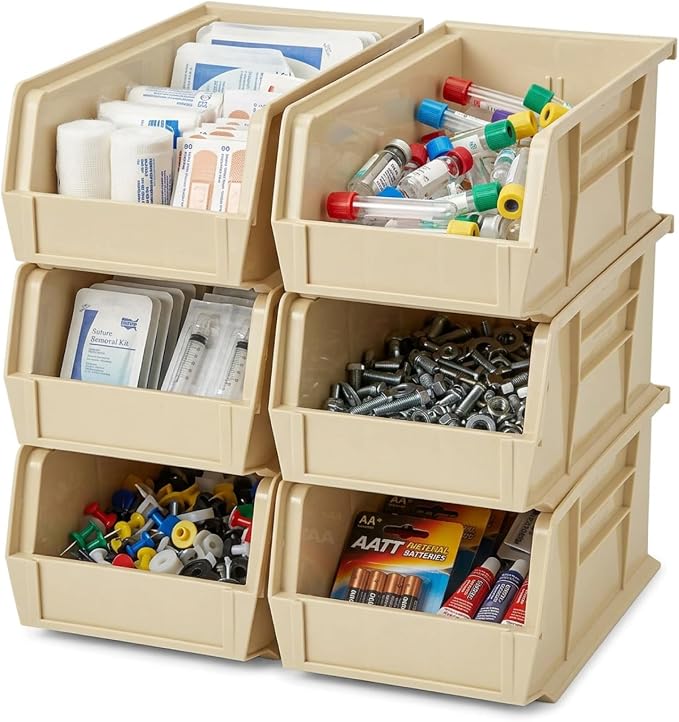 Quantum Storage QUS234 Heavy-Duty Stackable Plastic Storage Bins - Image 2