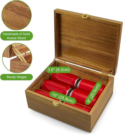 DRASTAR Wooden Keepsake Box, Large Acacia Storage Memory Box - Image 4