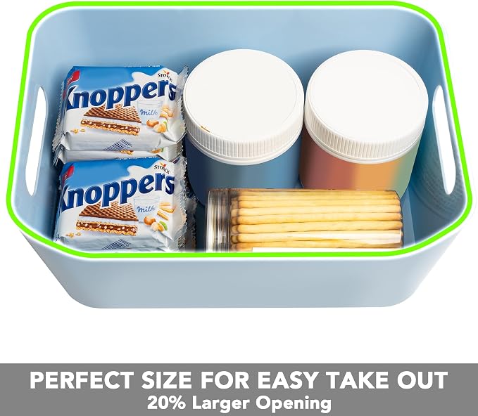 Tiawudi 12 Pack 4.5L Storage Bins, Plastic Storage Baskets - Image 6