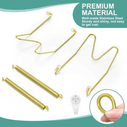 Hotop 12 Pieces Plate Hangers for Wall Stainless Steel Wire Invisible Heavy - Image 4