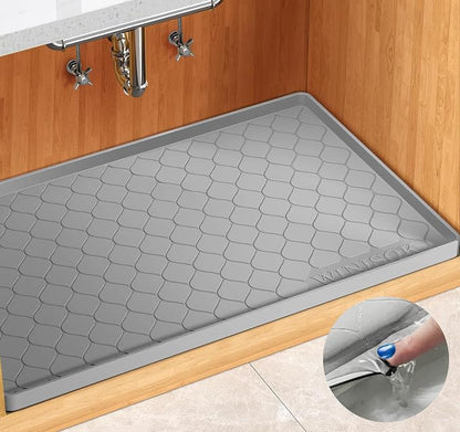Silicone Under Sink Mat 22" x 22", kitchen Essentials and Gadgets, Shelf liner by Winisok