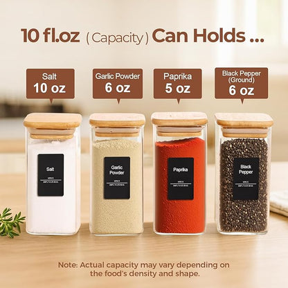 ComSaf 12Pcs Glass Spice Jars - Image 2