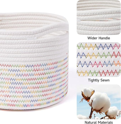 Small Basket for Organizing | Cube Shelf Closet Storage Baskets | 9.7×9.7×7.1” - Image 2