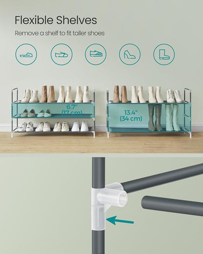 SONGMICS 3-Tier Shoe Rack, Shoe Storage - Image 6