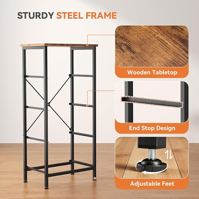 Sweetcrispy Dresser for Bedroom, 4 Drawer Storage Cabinet, Tall Nightstand | - Image 6