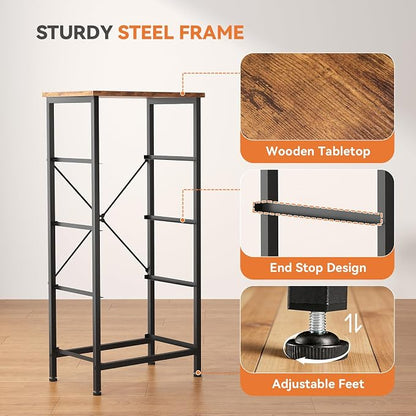 Sweetcrispy Dresser for Bedroom, 4 Drawer Storage Cabinet, Tall Nightstand | - Image 6