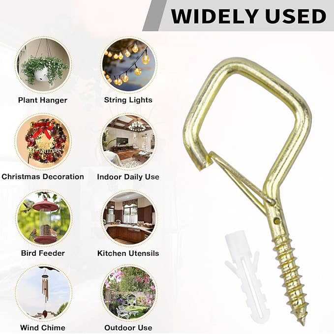 10 PCS Eye Screw Hooks for Hanging Heavy Duty - Image 2