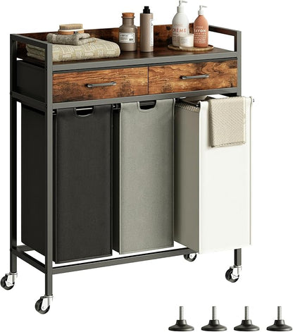 Herture Laundry Sorter 3 Section Laundry Hamper by Herture
