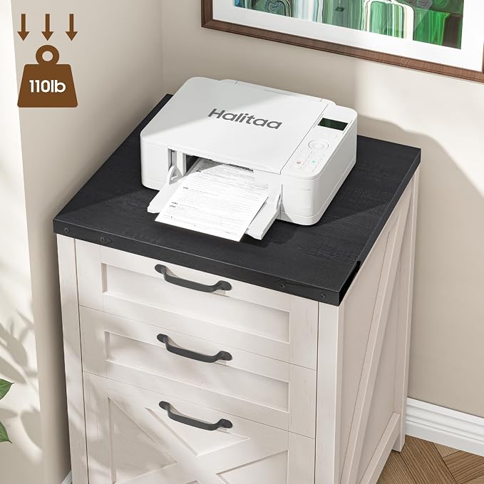 Farmhouse File Cabinet with 3 Drawers - Image 5