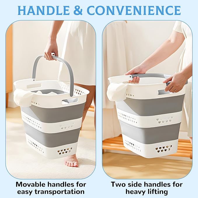 2 Pcs Collapsible Laundry Baskets - Image 4