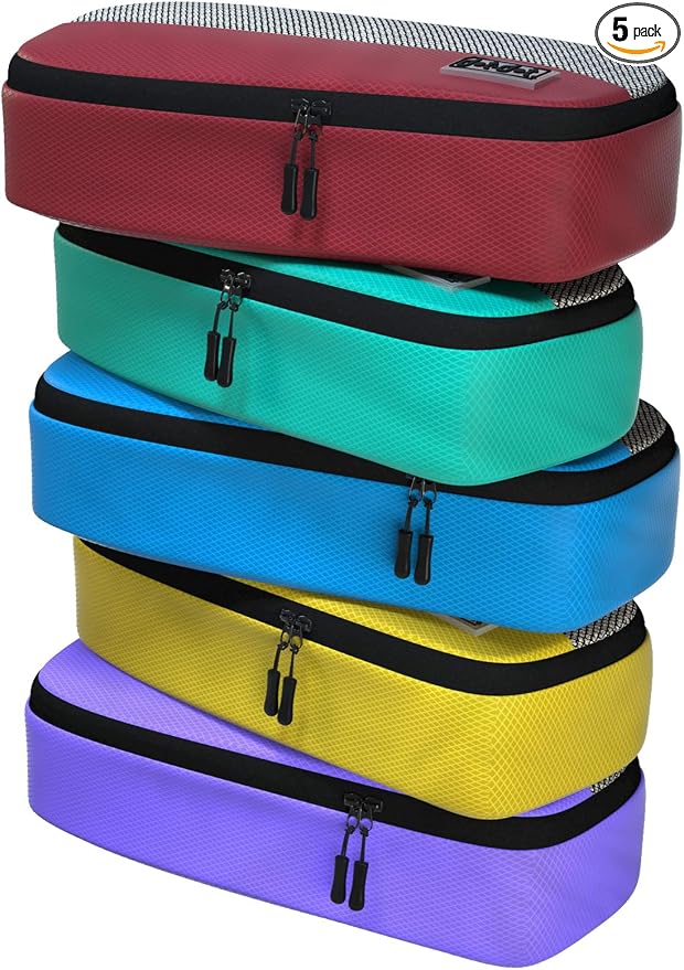 Dot&Dot Slim Packing Cubes for Travel 5pc Set by DotDot