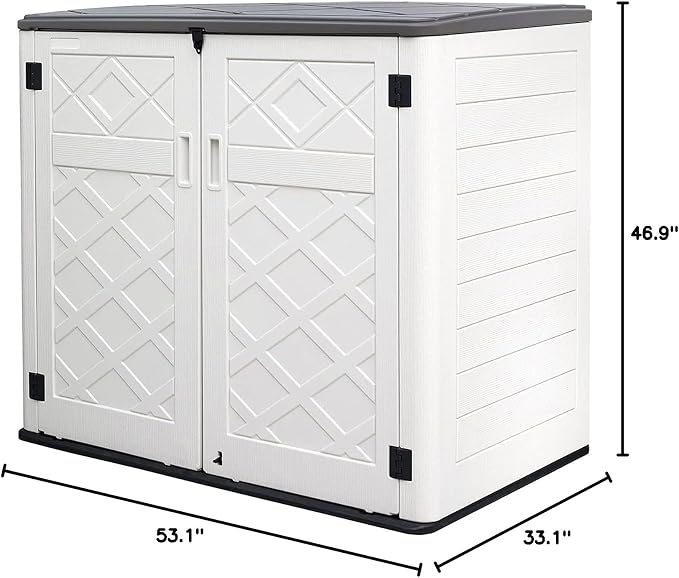 Resin Outdoor Storage Shed, 38 cu.ft Outdoor Storage Box Waterproof - Image 7