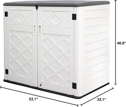 Resin Outdoor Storage Shed, 38 cu.ft Outdoor Storage Box Waterproof - Image 7