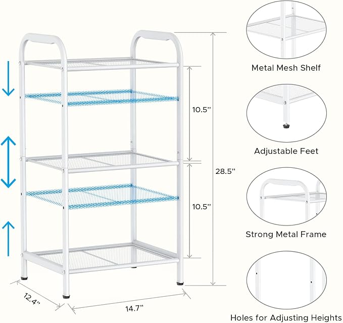 MAX Houser Storage Rack with Shelf, Industrial Style Extendable Plant Stand - Image 3