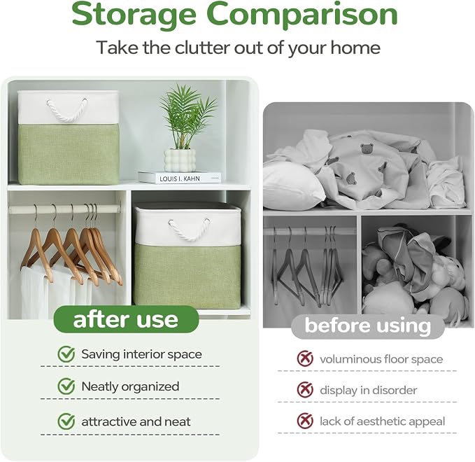 12x12 Inch Foldable Fabric Cube Storage Bins - Image 8