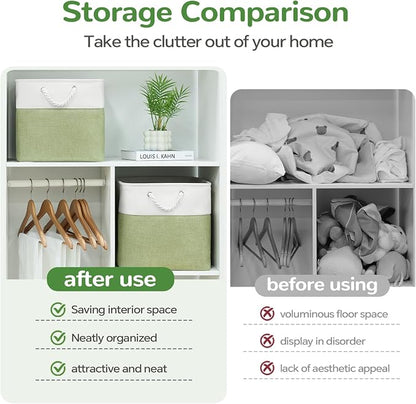 13x13 Inch Foldable Fabric Cube Storage Bins - Image 8