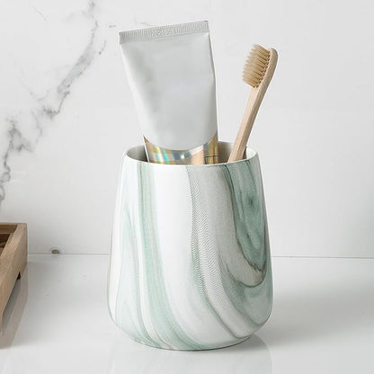 Marble Green Toothbrush Holder for Bathroom - Image 7