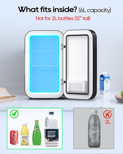 Mini Fridge, 6 Liter / 8 Can Small Fridge - Image 5