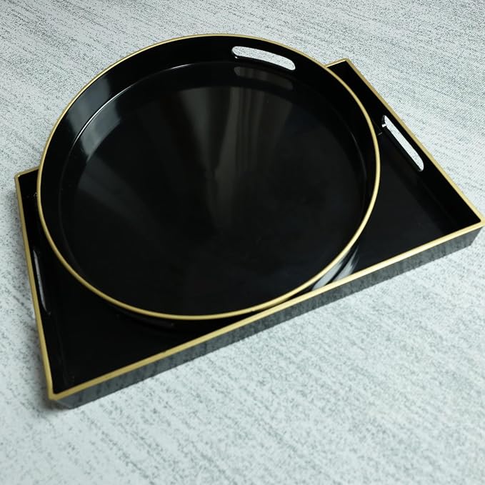 Spsyrine Black Decorative Serving Tray - Image 6